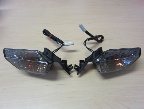 ウィンカーレンズセット スモークレンズ/オレンジバルブ ZX-10R (08-11) フロント