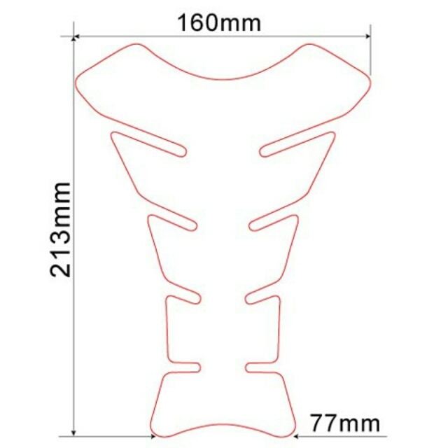 タンクパッド スペシャルタイプ スカル 213mm×160mm