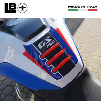 3Dタンクステッカー トリコロール/カーボンプリント F900GS