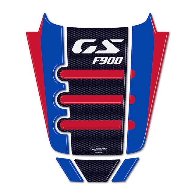 3Dタンクステッカー トリコロール/カーボンプリント F900GS