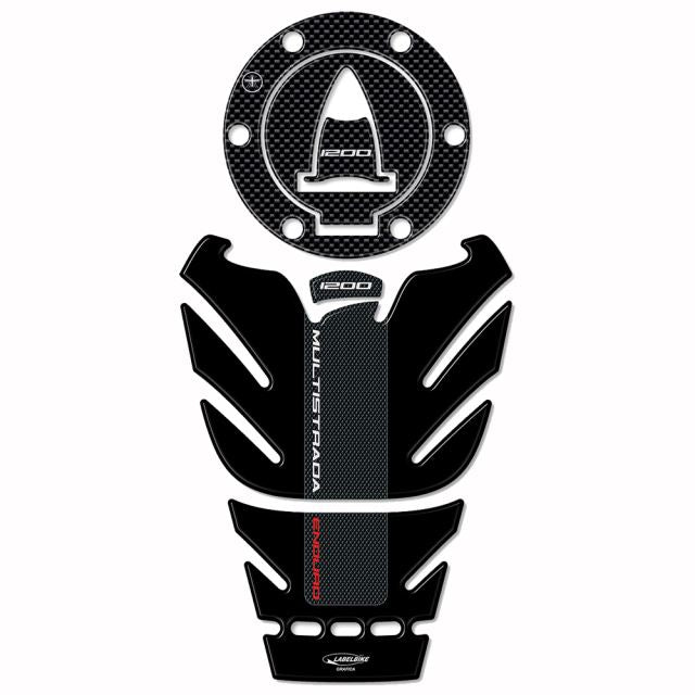 3Dステッカーセット カーボンプリント Multistrada1200
