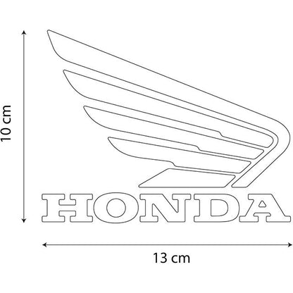 3Dエンブレムステッカー HONDA WING MARK クロムメッキ調