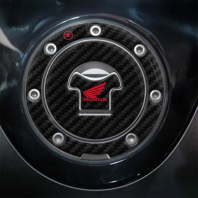 3D Fuel Cap Sticker Carbon Print/Red for CB1300/1000/400SF VTR250/1000F/SP