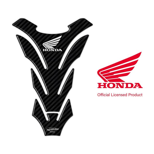 3Dタンクステッカー HONDA カーボンプリント/ホワイト