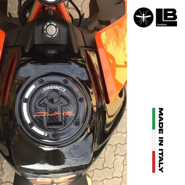 3D Fuel Cap Sticker Carbon Print 390DUKE