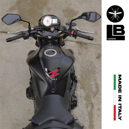 3Dタンクステッカー KAWASAKI/Zタイプ カーボンプリント/レッド