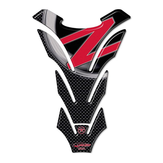 3Dタンクステッカー KAWASAKI/Zタイプ カーボンプリント/レッド