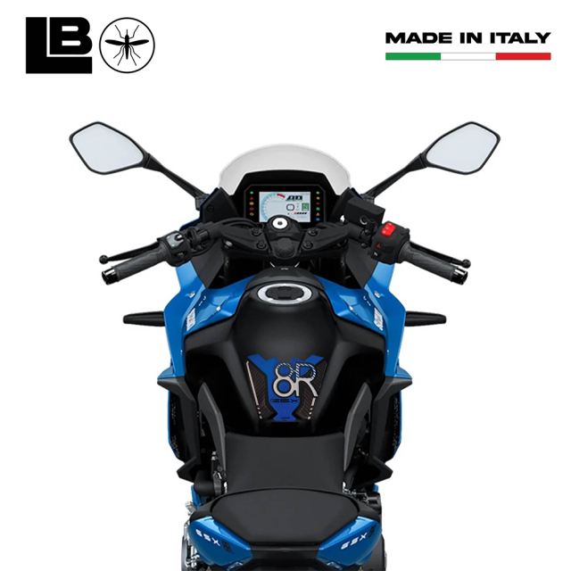 3D Sticker Set Carbon Print/Blue GSX-8R