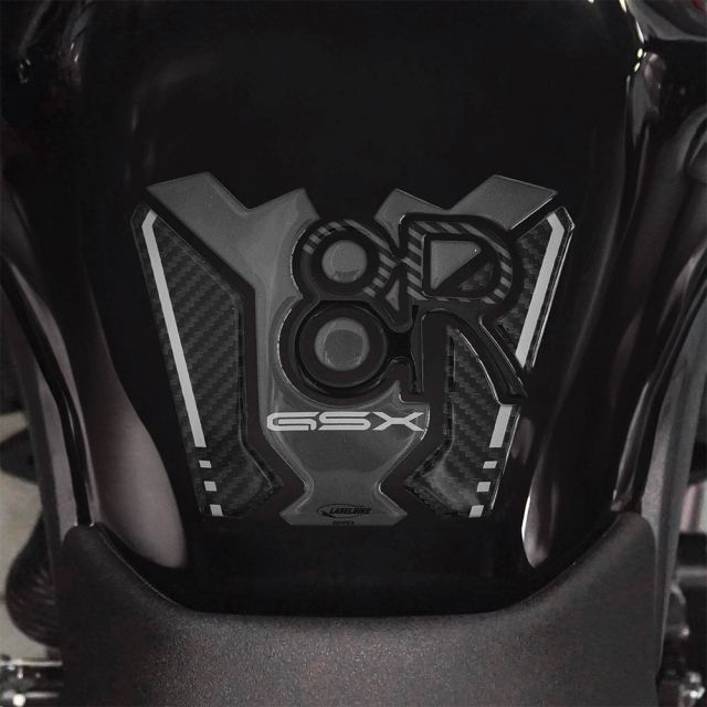 3D Sticker Set Carbon Print/Black GSX-8R