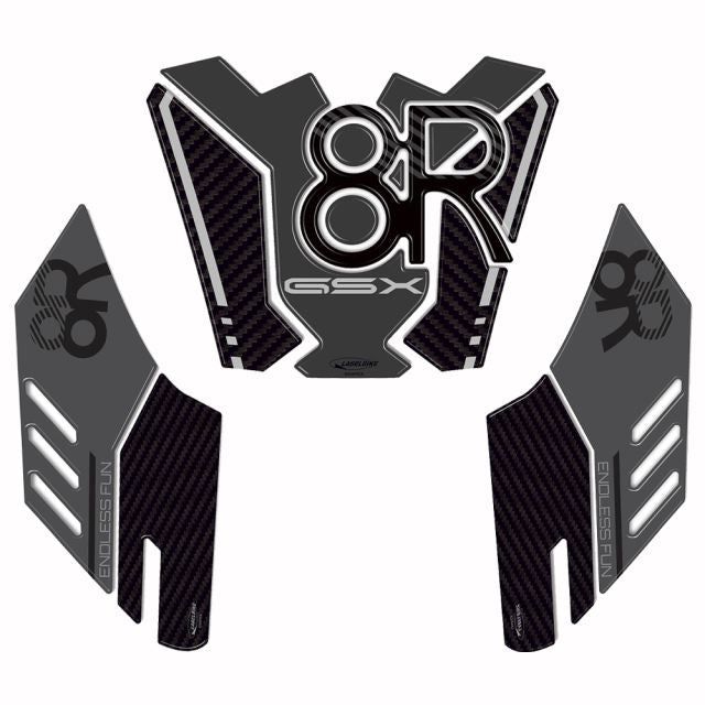 3D Sticker Set Carbon Print/Black GSX-8R