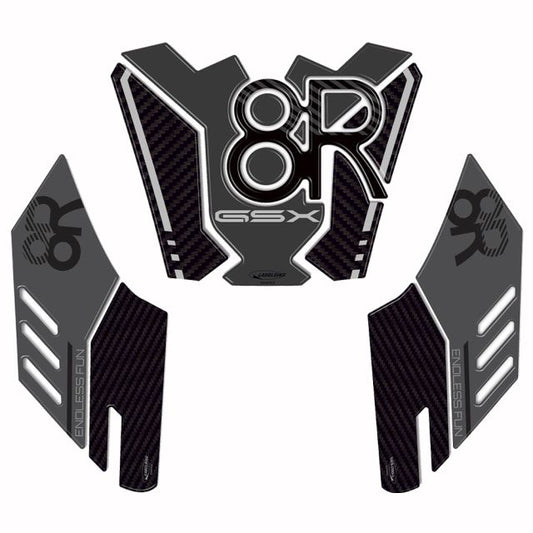 3D Sticker Set Carbon Print/Black GSX-8R