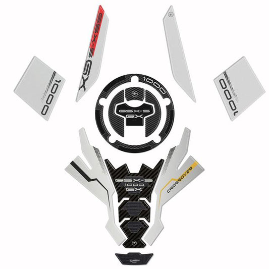 3D Sticker Set Carbon Print/Silver GSX-S1000GX