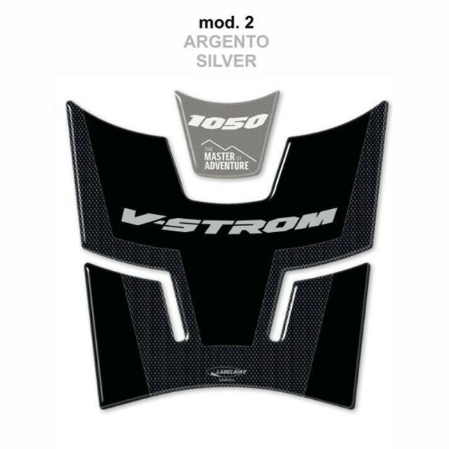 3D Tank Sticker Carbon Print / Black / Gray V-Strom1050