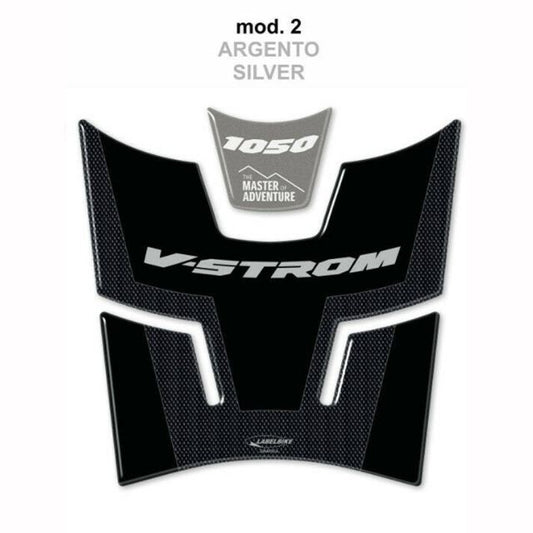 3D Tank Sticker Carbon Print / Black / Gray V-Strom1050