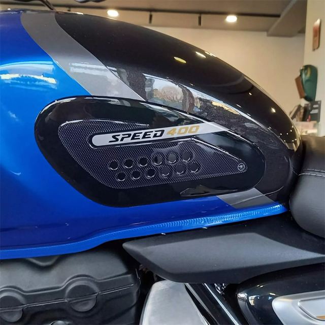 3D Tank Side Sticker Carbon Print SPEED400