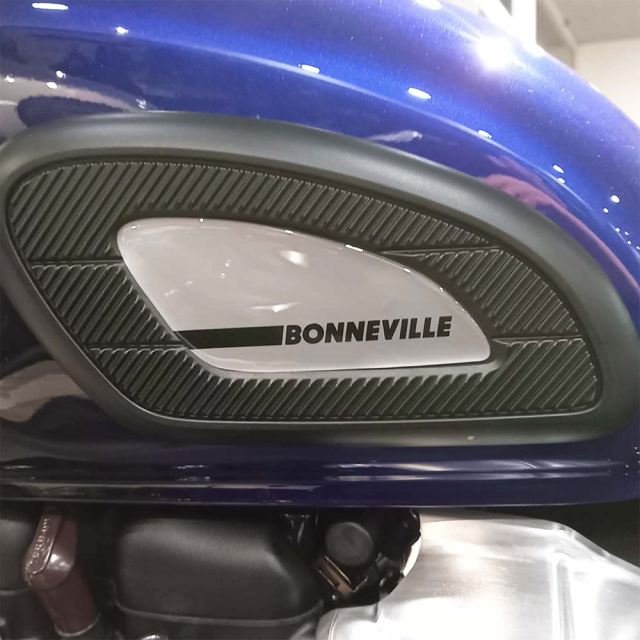 3D Tank Side Sticker White BONNEVILLE
