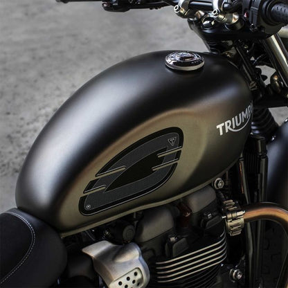 3D Tank Side Stickers, Black, StreetTriple