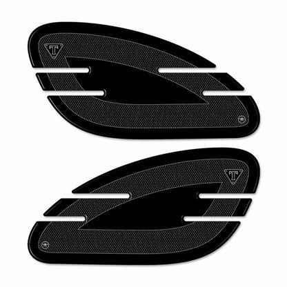 3D Tank Side Stickers, Black, StreetTriple