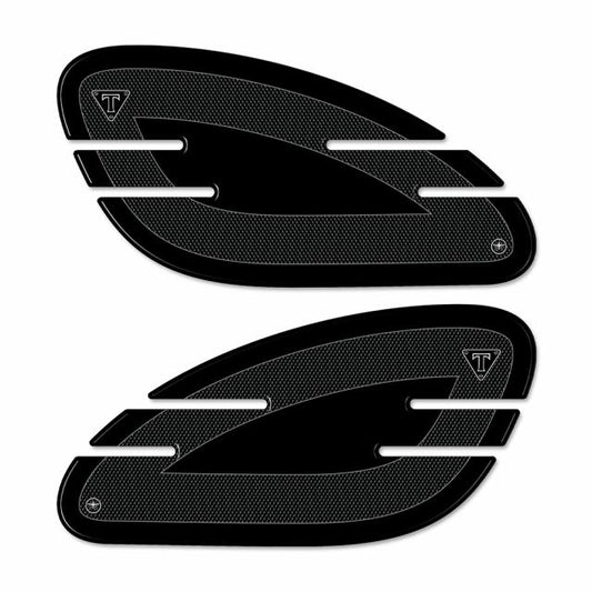 3D Tank Side Stickers, Black, StreetTriple