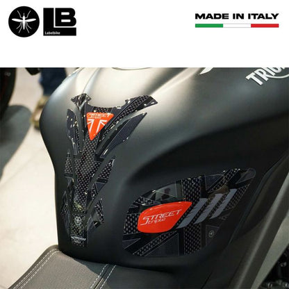 3D Sticker Set Union Jack Black/Red Street Triple