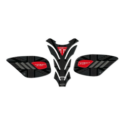 3D Sticker Set Union Jack Black/Red Street Triple