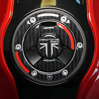 3D Sticker Set Carbon Print/Red DAYTONA660