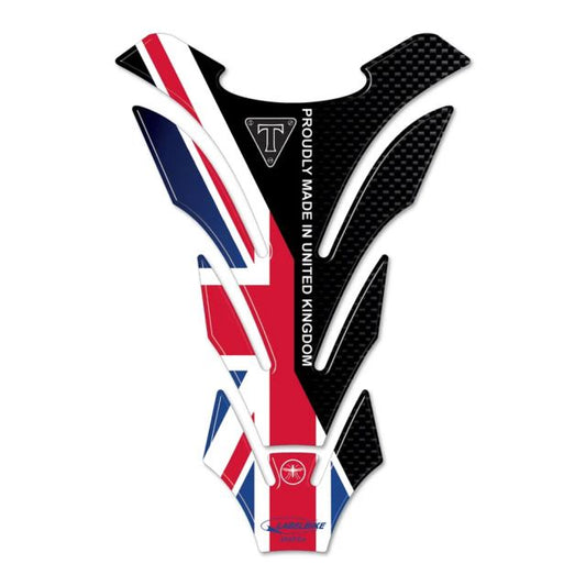 3D Tank Sticker TRIUMPH Union Jack/Carbon Print