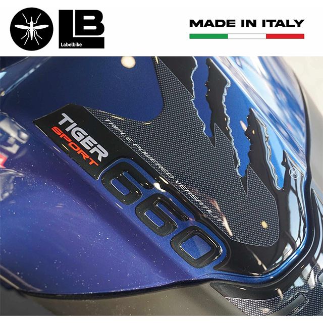 3D Tank Sticker Carbon Print TIGERSPORT660