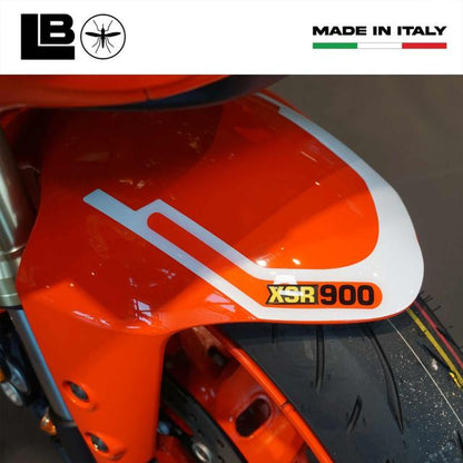 3Dフロントフェンダーステッカー レッド/ホワイト XSR900