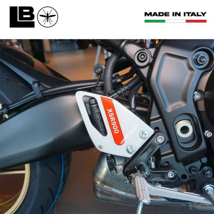 3Dヒールプレートステッカー ホワイト/レッド XSR900