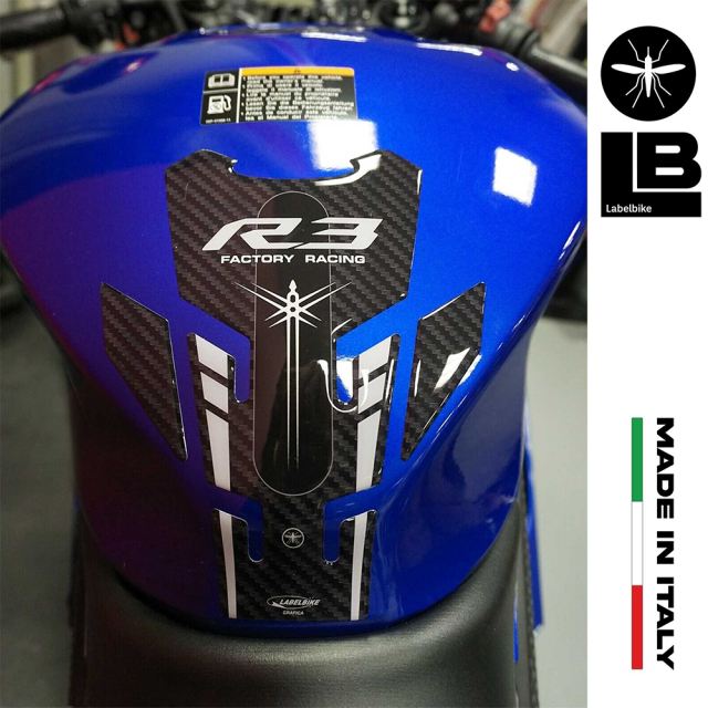 3D Sticker Set Carbon Print YZF-R3