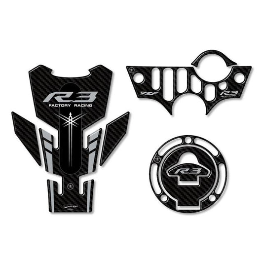 3D Sticker Set Carbon Print YZF-R3