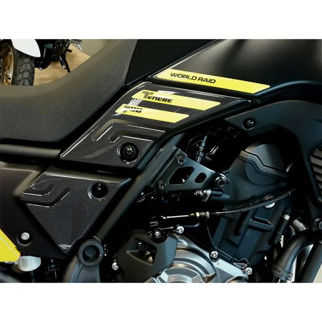 3D Sticker Set Carbon Print/Yellow Tenere 700