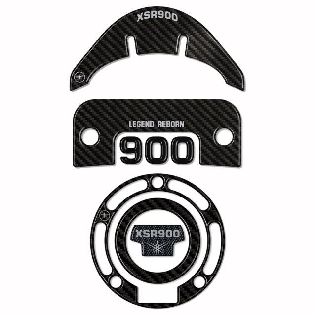 3D Sticker Set Carbon Print XSR900