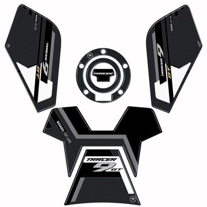 3D Sticker Set Carbon Print/White TRACER9 GT