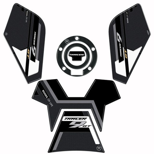 3D Sticker Set Carbon Print/White TRACER9 GT