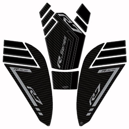 3D Sticker Set Carbon Print YZF-R7