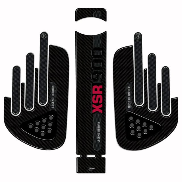 3D Sticker Full Set Carbon Print/Red XSR900