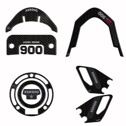 3D Sticker Full Set Carbon Print/Red XSR900