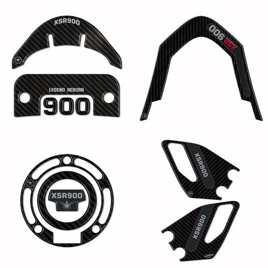 3D Sticker Full Set Carbon Print/Red XSR900