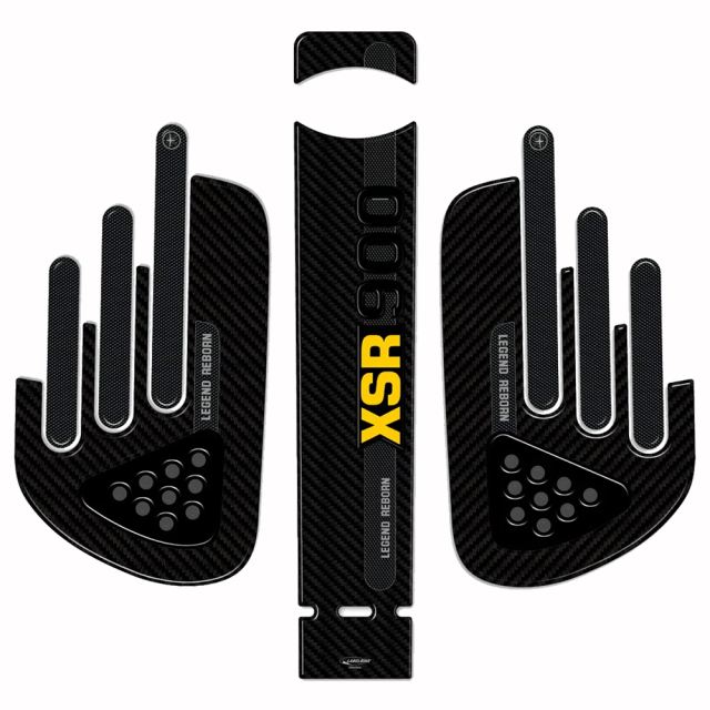3D Sticker Full Set Carbon Print/Yellow XSR900