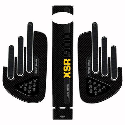 3D Sticker Full Set Carbon Print/Yellow XSR900