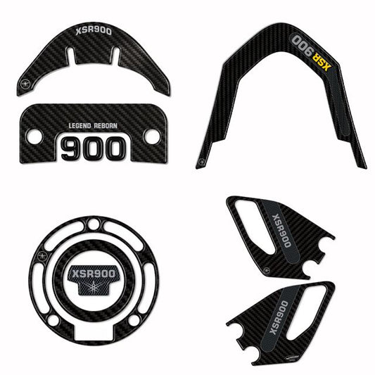 3D Sticker Full Set Carbon Print/Yellow XSR900