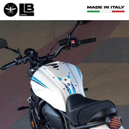 3D Tank Sticker White/Blue XSR700