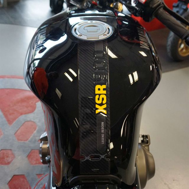 3D Tank Sticker Carbon Print/Yellow XSR900