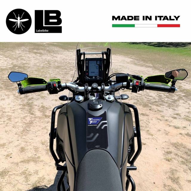 3D Tank Sticker Carbon Look/Blue Tenere 700