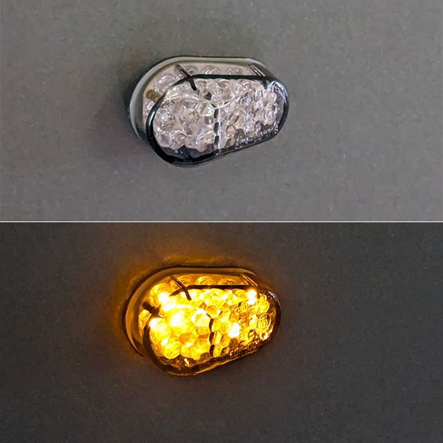 LEDウインカー カウルマウントタイプ スモーク 37×24×20mm