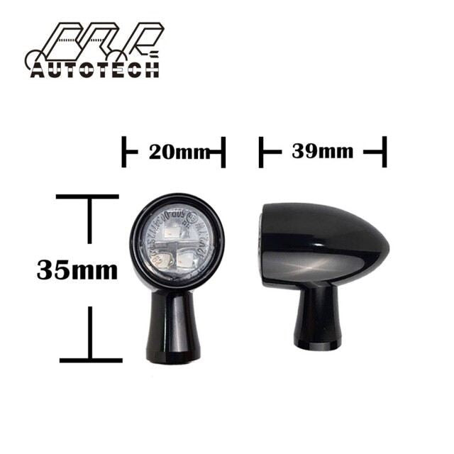 LED Mini Turn Signals Type 1, Clear, 35x20x39mm, Set of 2