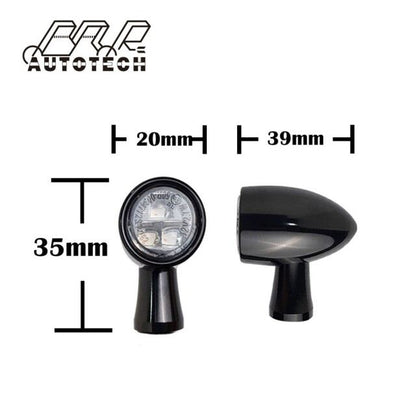 LED Mini Turn Signals Type 1, Clear, 35x20x39mm, Set of 2