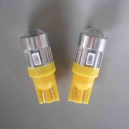 LED Position Bulb T10 Wedge Yellow 12x34mm 2 Pieces